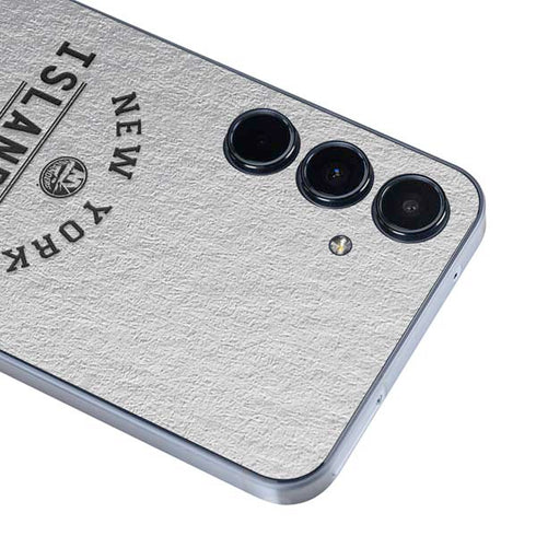 NHL New York Islanders Black Text Galaxy A35 5G Skin